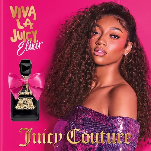 Image of Juicy Couture Viva La Juicy Elixir Eau de Parfum for Women, 1.7 fl oz | Intense floral amber women's eau de parfum. Perfume with notes of wild berries coulis, jasmine & tonka bean. Long-lasting.