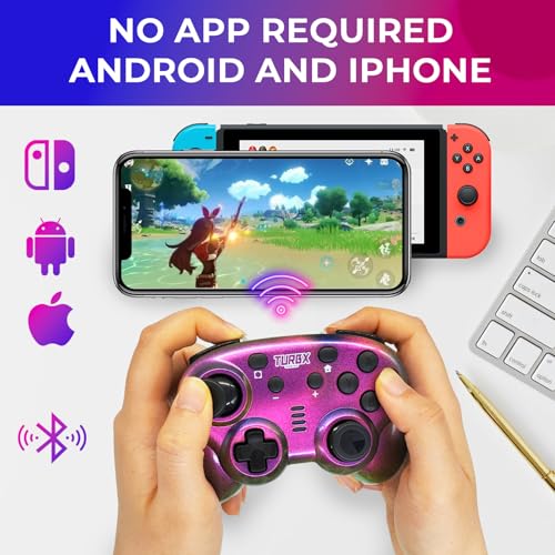 turbX-Mini-Wireless-Video-Game-Controller-Small-Bluetooth-Gamepad-Portable-Gaming-Controls-for-Nintendo-Switch-iPhone-iPad-Android-Mobile-Phone-Steam-Deck-and-PC