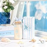 Celebloom Beach Gifts for Women, Ocean Sea Glass Cup with Lid and Straw, 16oz Coffee Cup Tumbler Summer Beachy Stuff for Women Teen Girls Friends Mom Wife Birthday Thanksgiving Wedding Bridal Shower