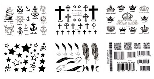6 Sheets Sexy Body Art Temporary Tattoo Sticker