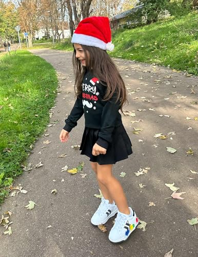 Image of Arshiner Girls Crop Tops Kids Long Sleeve Pullover Sweatshirts Girls Cropped Crewneck Sweatshirt for Teen Girl