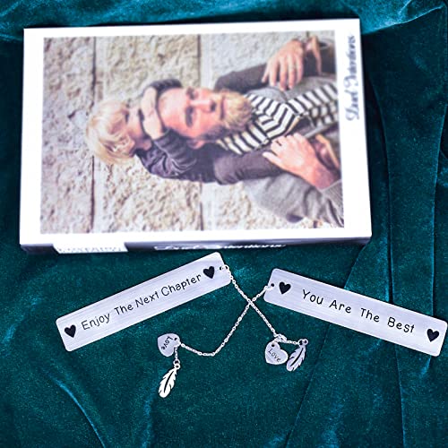 Lettering Bookmark With Chain Inspire Metal Bookmarks Retiring Graduation Birthday Valentines Job Christmas Anniversary Gifts For Book Lovers Students Parents Friends Readers Dad Mom #TOP5