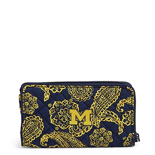 Vera Bradley unisex adult Collegiate Front Zip With Rfid Protection (Multiple Teams Available) Wristlet, University of Michigan Navy/Gold Bandana, One Size US Vera Bradley unisex adult Collegiate Front Zip With Rfid Protection (Multiple Teams Available) Wristlet, University of Michigan Navy/Gold Bandana, One Size US