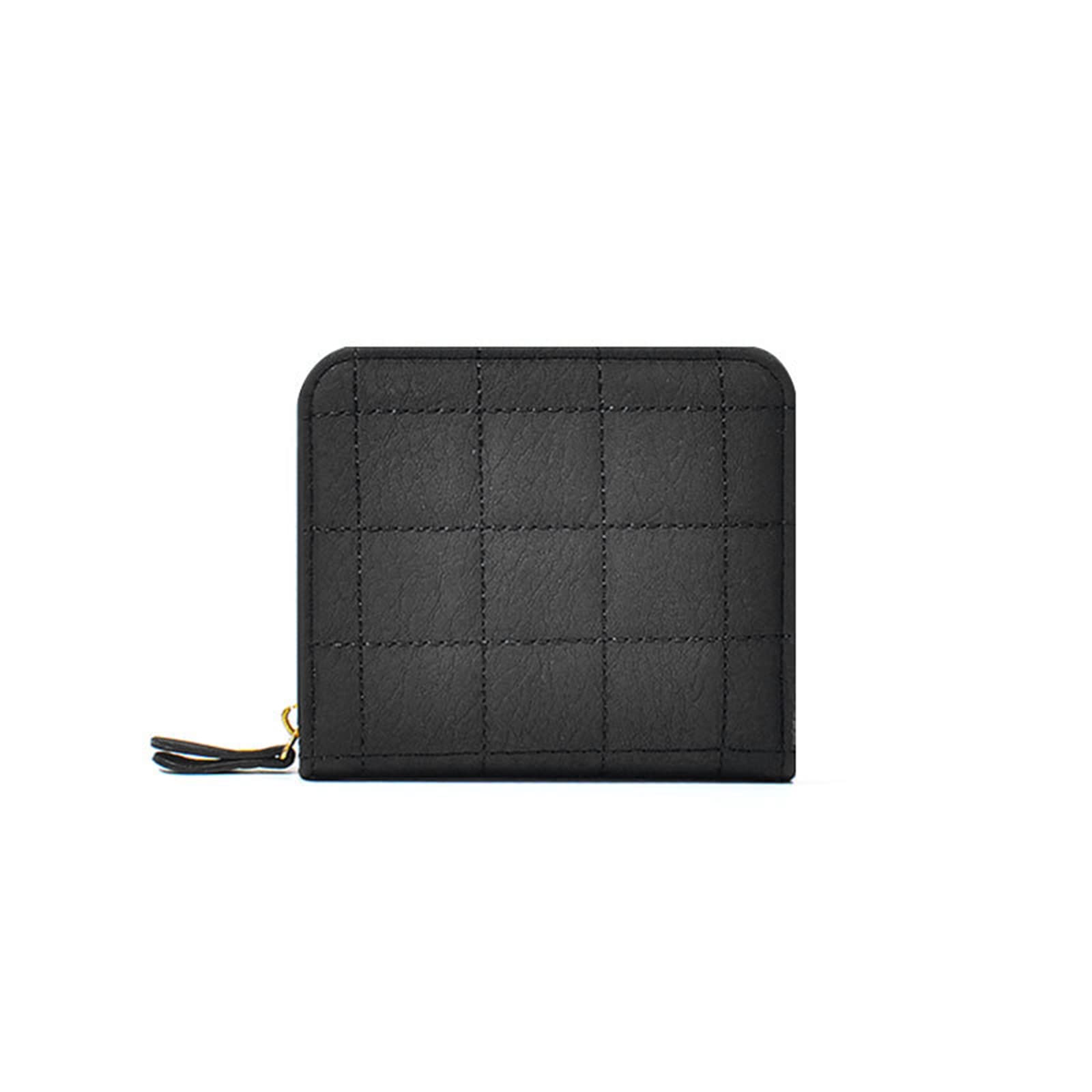 YIOLIBJF Womens Credit Card Holder PU Leather Wallet Palm Size Zipped Coin Pocket for Women and Ladies ID Card, 4.33*1.18*2.36in