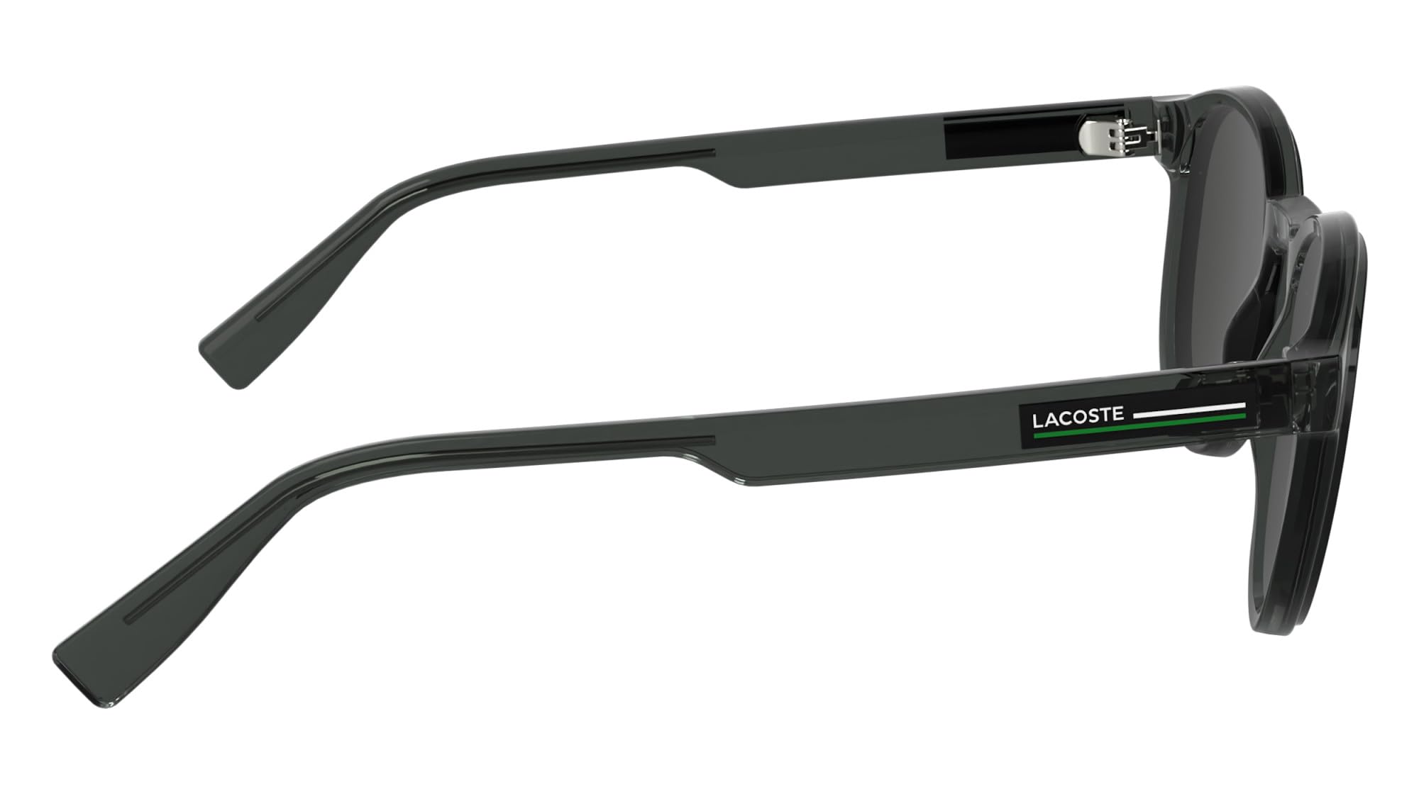 Lacoste Men's Sunglasses L6055S - Transparent Dark Grey with Solid Grey Lens