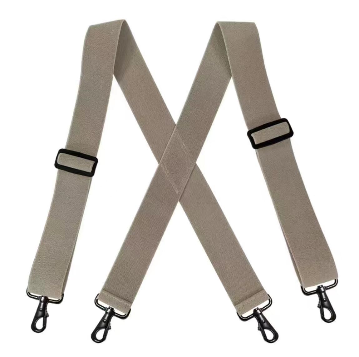 Elastic Men's 4 Hook Suspenders with 5CM Wide Straps Adjustable Trousers Braces-image-49