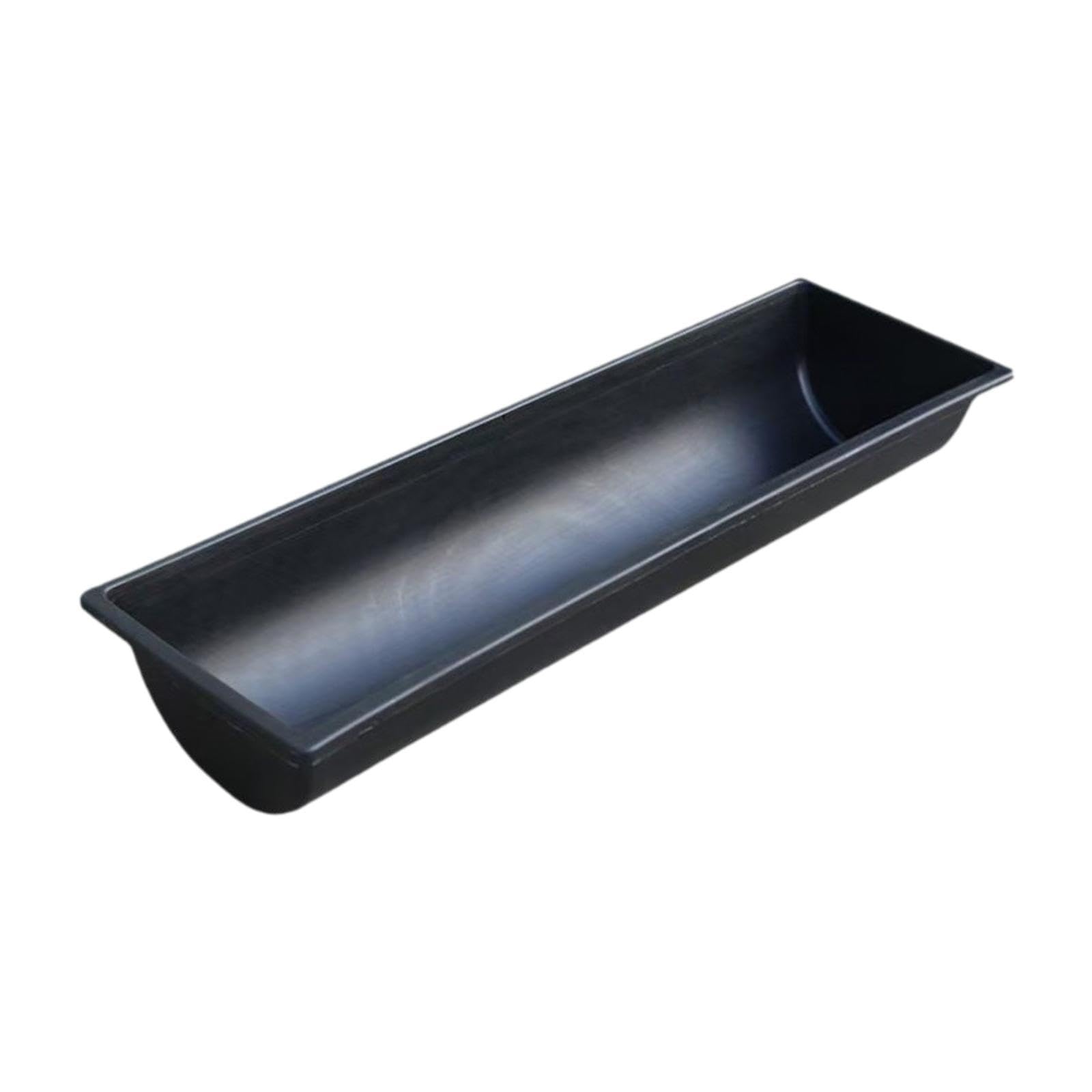 Comedero para Ganado Abrevadero para Ovejas Alimentador para Terneros Y Contenedor Agrícola con Diseño Espacioso Que Reduce Desperdicio Adecuado para, 45 Cm X 25 Cm Negro