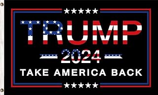 Trump 2024 Flag 3x5 Donald Trump 2024 Take America President Back Flags Made in USA with 2 Brass Grommets UV protection Fade Resistant for Indoor Outdoor Banner