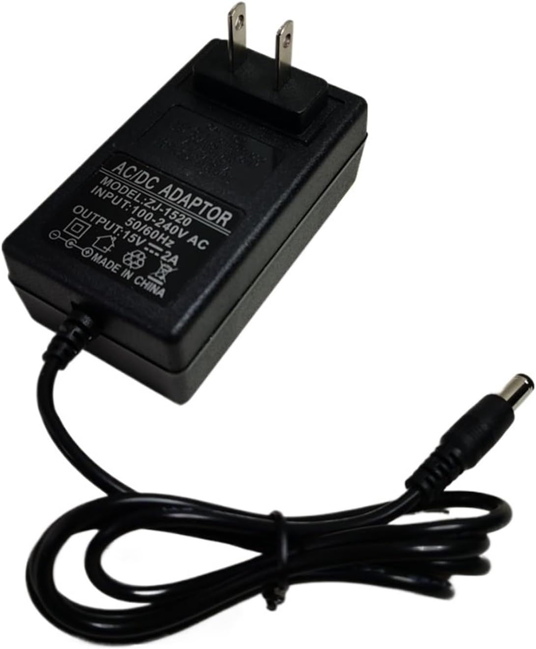 Audio Charger 9V 1.5A Active Speaker 15V Trolley Audio Amplifier DC Power Cord Video Machine(15V-2A 5.5mm Large Hole 1 Meter)