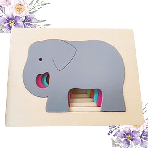 Miniatura 7 de jojofuny Rompecabezas de animales de elefante de varias capas, rompecabezas de panel 3D de dibujos animados, juguete de educación temprana, juego de
