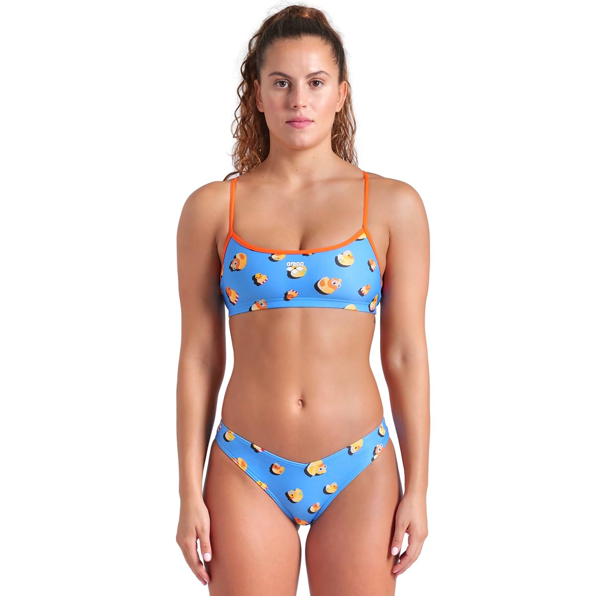 ARENA Costume Bikini 2 Pezzi A Fascia Donna Piscina Nuoto Blu Ducks PAPERE 38