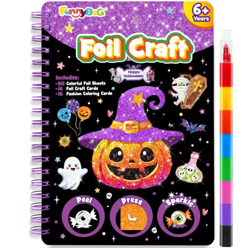 Image of FUNNYB&G Foil Art Craft Kit for Kids, Halloween Crafts Gift Toy for Kids