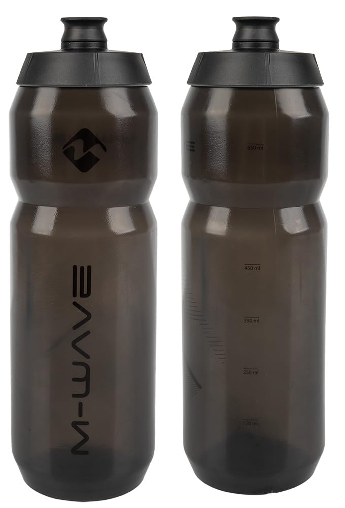 M-Wave Unisex - Adult PBO 750 Water Bottle, Clear Black, 750 ml