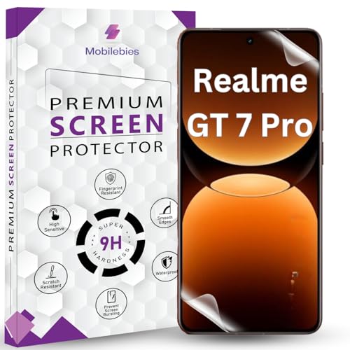 Image of 2 Pack Unbreakable Membrane Screen Protector Guard Compatible For Realme GT 7 Pro 5G, 6.67 Inch | Hydrogel Membrane Ultra Smooth Touch, fingerprint working with installation kit