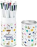 BIC 4 Colours Stifte Set: 8 Kugelschreiber in verschiedenem Design, Ideal als Geschenk, Message Box