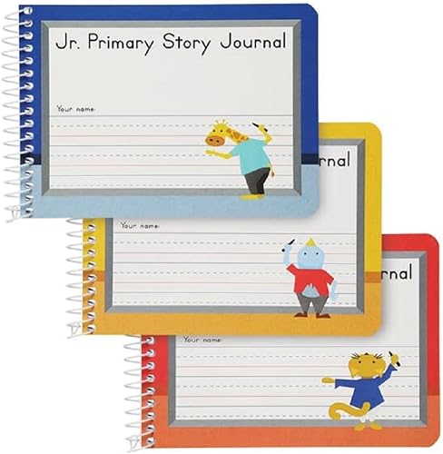 Oxford Jr. - Cuadernos en espiral de composición primaria, suministros escolares, cuadernos para la escuela, 4-7/8 x 7-1/2 pulgadas, diario para