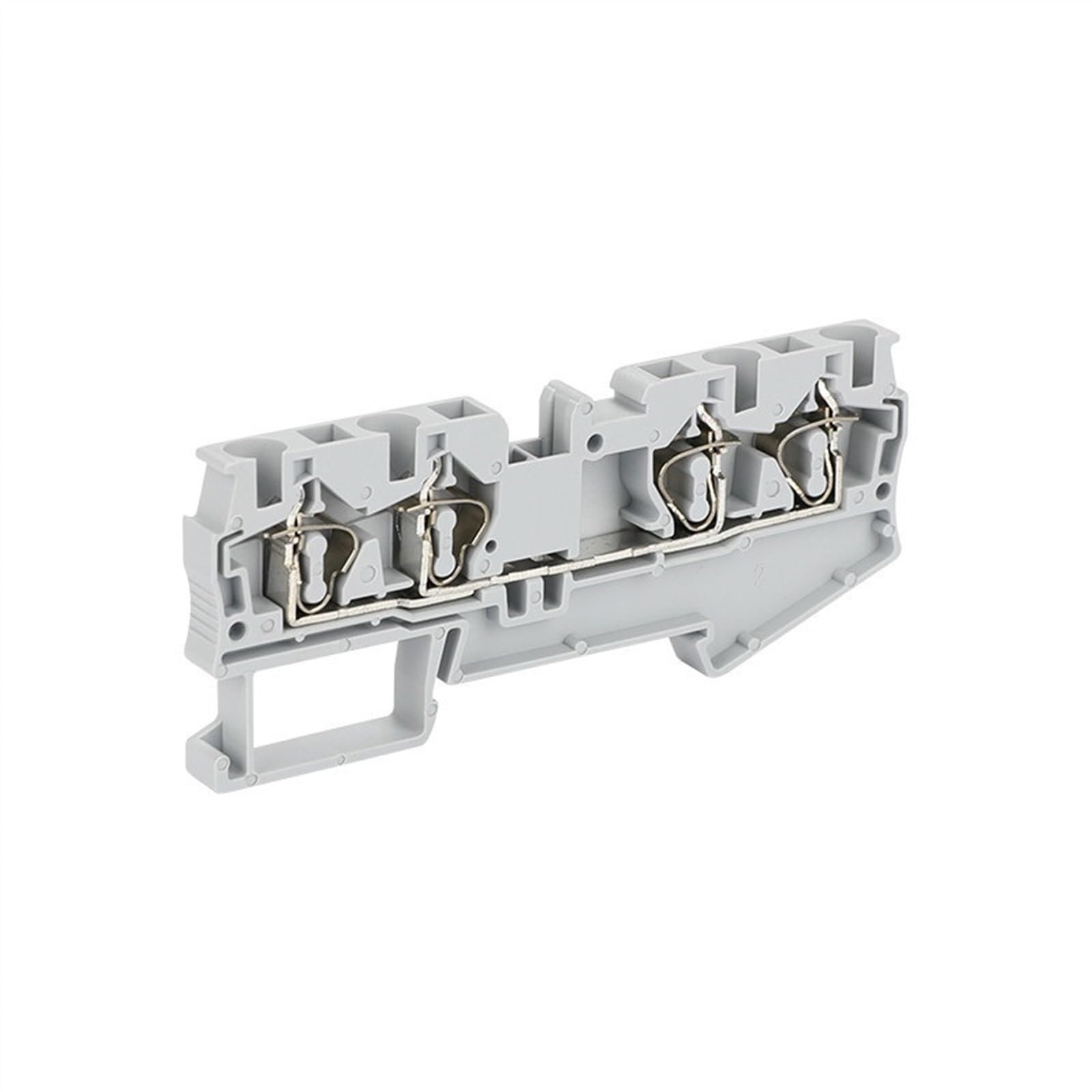 Cable Termin ST4-QU 10 Uds. Jaula de resorte 4 conductores enchufe ST 4 QUATTRO 4mm2 conector eléctrico bloque de terminales de carril Din(Grey)
