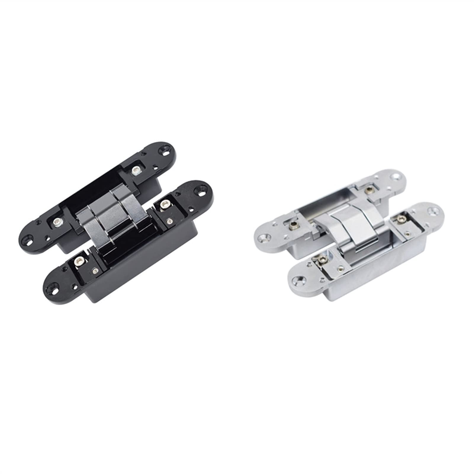 Scharniere,Scharniere Klappbar 3D einstellbares Türscharnier Verstellbarer Scharnier/unsichtbares Türscharnier 140x30mm 60kg(Silver)