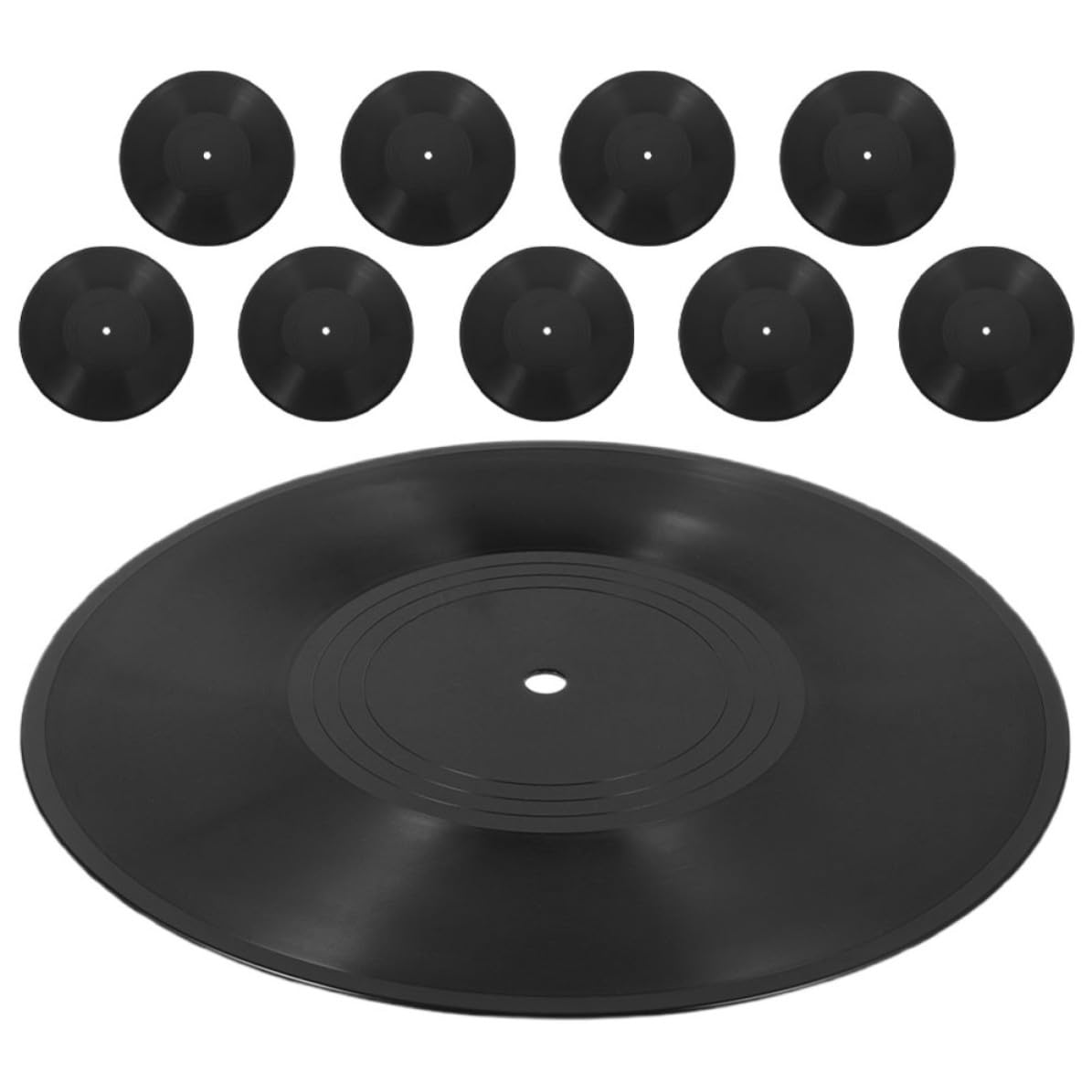 CIMAXIC Dischi in Vinile in Plastico 10 12 Pollici Nero Decorazioni da Facili da Installare Estetico di Vintage per Arredamento