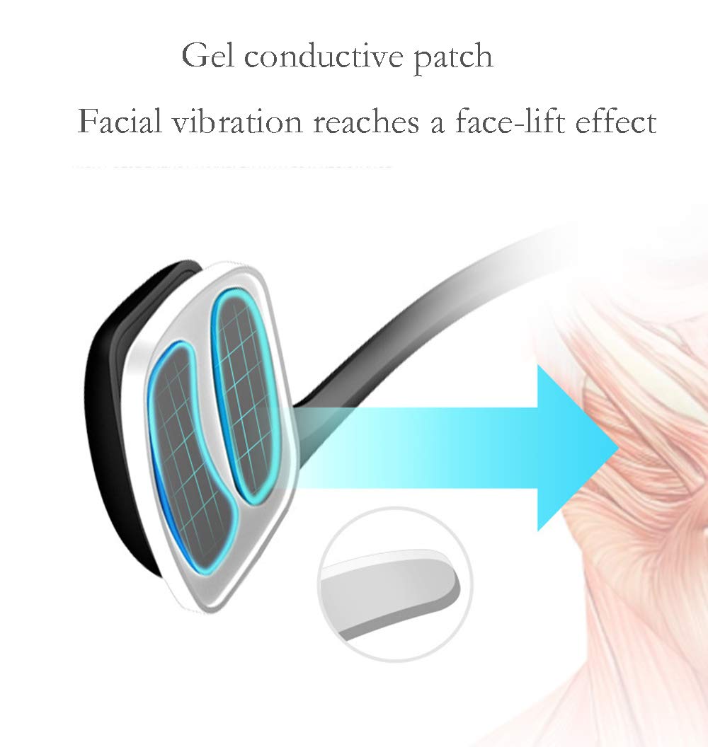 Face-Lift Beauty Instrument, 3D Face-Lift Beauty Instrument Smart V Face Rassodante Skin 3 modalità con USB di ricarica portatile,White