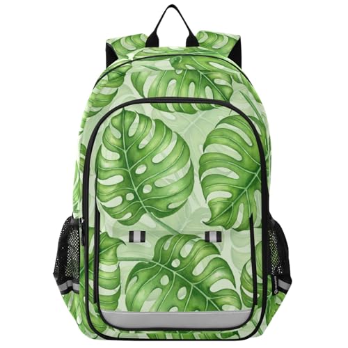 Sac à dos ordinateur portable enfant vert imprimé exotique A1512