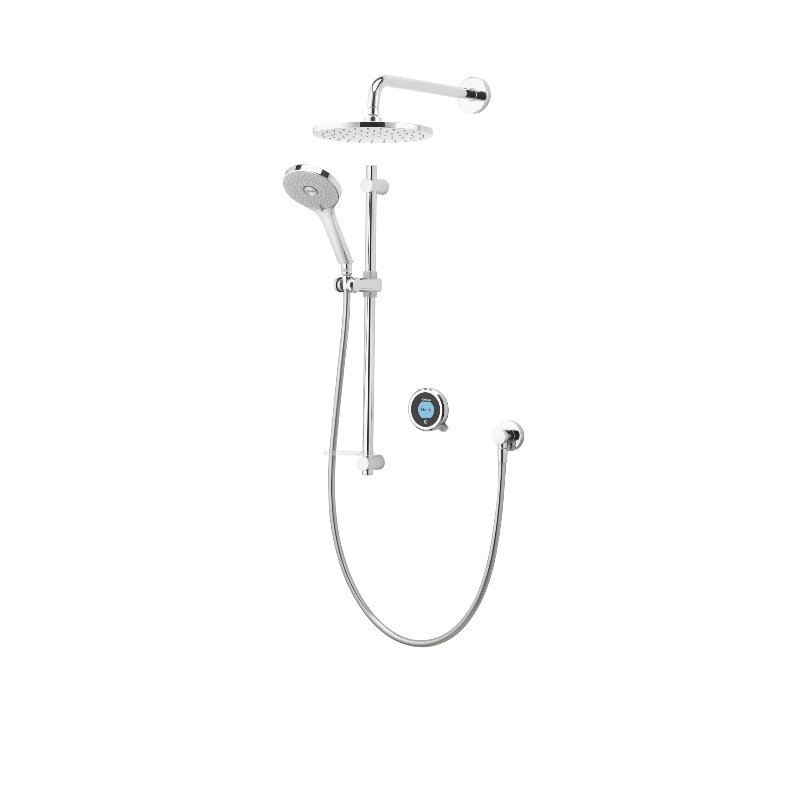 Aqualisa Chrome Optic Q Dual Wall Mounted Smart Digital Mixer Thermostatic Shower Hp/Combi
