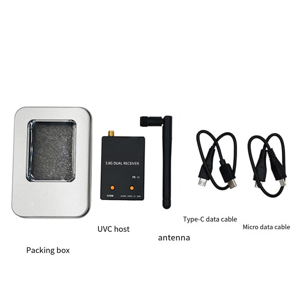 RéCepteur Audio FPV UVC OTG 5.8G 150CH Canal pour éMetteur de Tablette de TéLéPhone Android PièCes de Drone RC