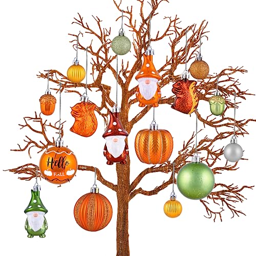 12 Stück Samt Kürbis Deko - Hängende Herbstdeko Für Halloween & Thanksgiving