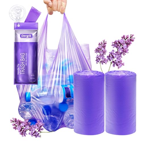 Large Adult Diaper Disposal Bags (18x23) 96 Pcs Scented Elderly Waste Disposal Baby Diapers Disposal Trash Bags Sanitary Product Disposal at Home and Travel Purple