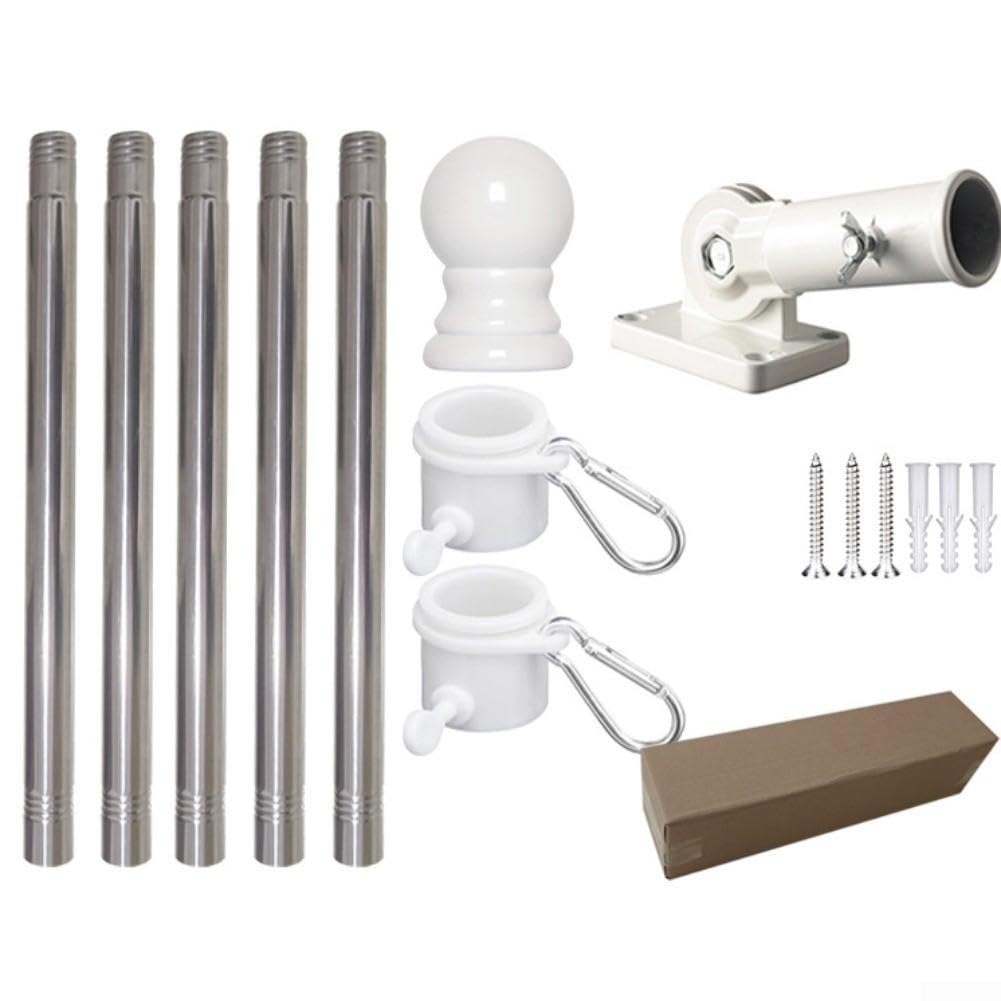 Kit Bandiera 189cm Acciaio Parete Kit Bandiera 189cm Acciaio(Black)