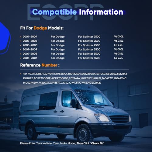 Image of ECCPP AC Compressor Fit for Dodge Sprinter 2500 3500 2.7L 2003-2006 | Fit for Dodge Sprinter 2500 3500 3.0L 2007-2009 Fast Cooling A /C Compressor with Clutch