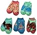 Disney Little Girls' Moana 5 Pack No Show, Assorted Bright, Sock Size 6-8.5 Shoe Size 7.5-3.5