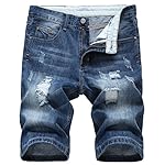 Men’s Classic Fit Stylish Distressed Straight Leg Ripped Denim Shorts www.denim.fit