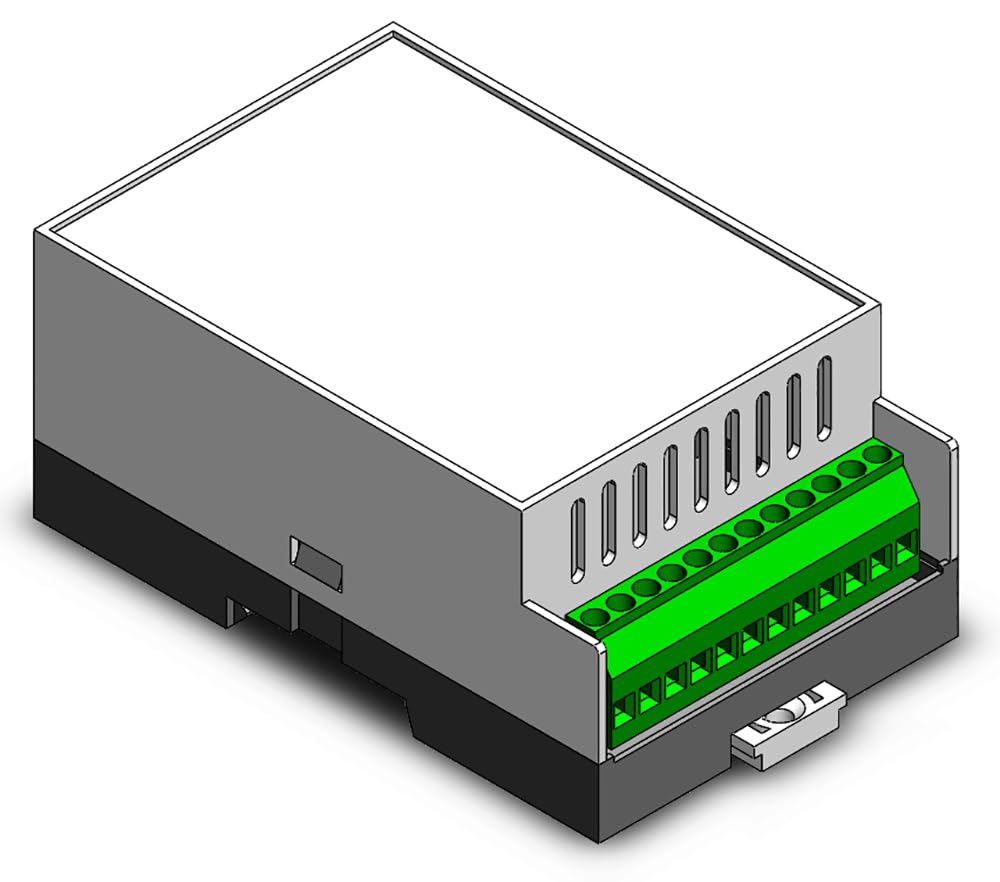 Gaurang Din Rail Enclosure 110 * 70 * 48.55mm for Electronic Home Automation PLC Switch box electrical box ABS enclosure Din Rail Enclosure Control Box (CEBV-70-02 With Ventilation with Terminals)