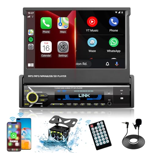 [Upgrade] Single Din Car Stereo Player Compatible with Apple Carplay