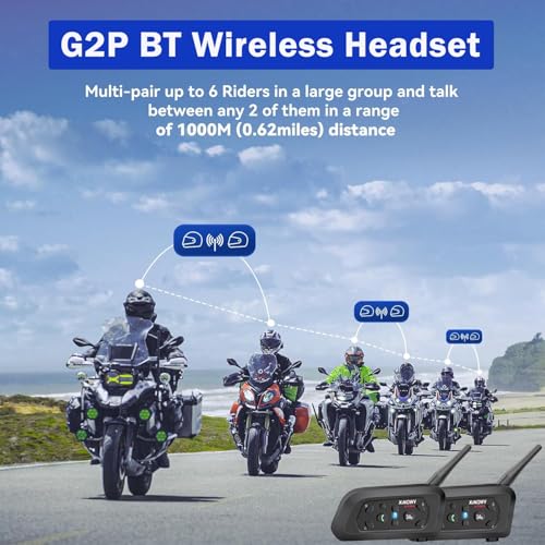 Intercom V6 Moto Bluetooth avec Antibruit Performant et Micro Oreillette 2 Pack - 2