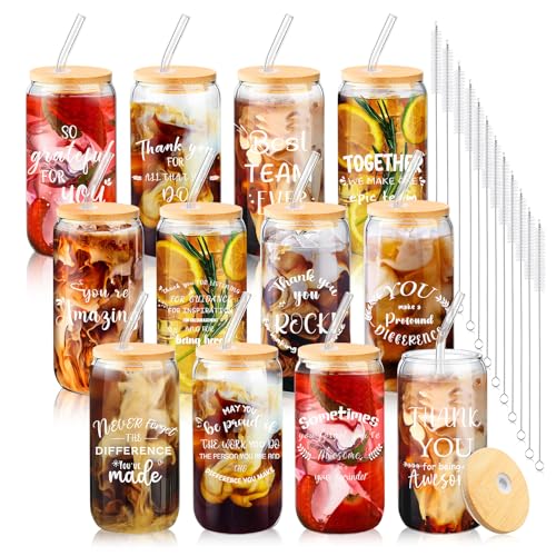 BHHQHH 12 Sets Employee Appreciation Gifts Team Thank You Gifts for Staff Coworker Inspirational and...