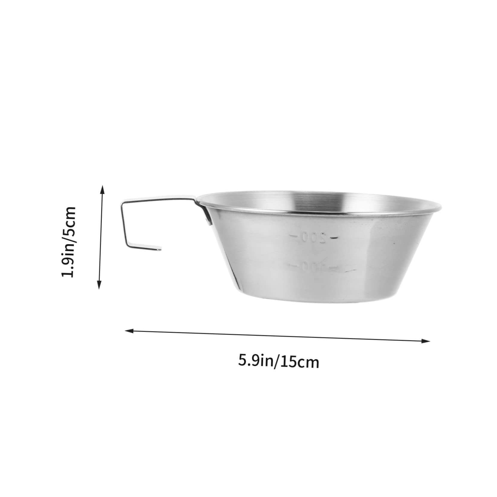 OKUMEYR 1pc Stainless Steel Picnic Rice Bowl Serve Outdoor Functional Collapsable Camp Stainless Bowl Hiking Small Collapsible Bowl Lightweight Reusable Folding Bowls Lunch Silver