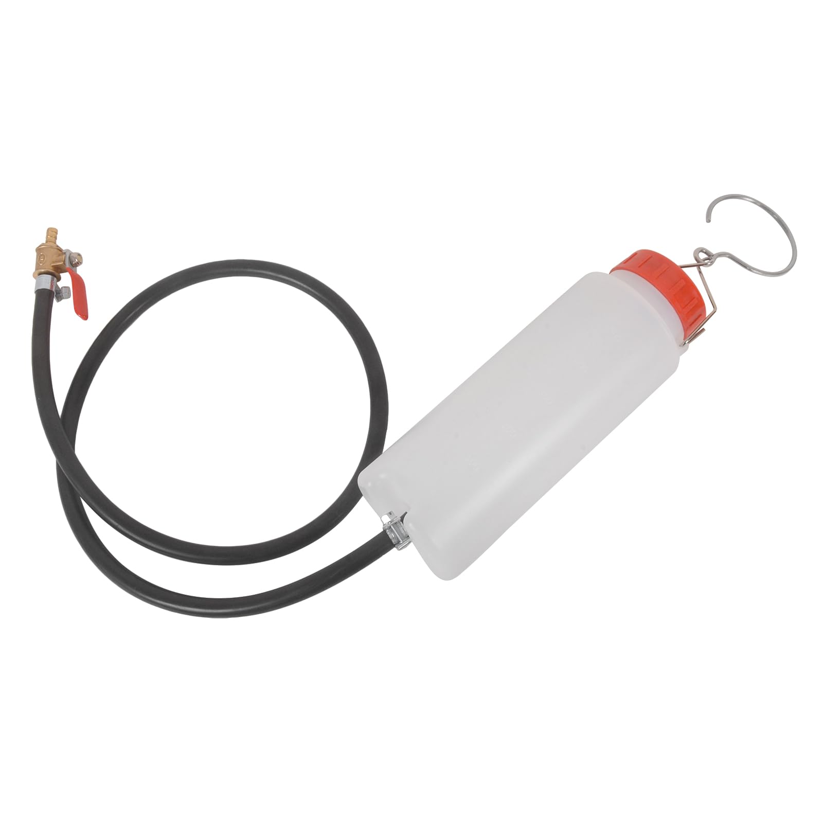 MOTO4U Depósito auxiliar de 500 ml, kit de reparación de tanque con manguera y válvula de corte