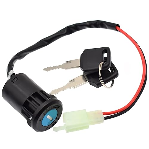 Miniatura 8 de 2 unids 2 cables interruptor de llave de encendido para scooter eléctrico Golf Scooter Bicicletas ATV ciclomotor GoKart U KS51 motocicleta 2