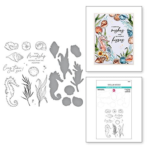 Spellbinders Garden Stamp & Die Set from The Seahorse Kisses Collection by Dawn Woleslagle, Metal, ONE - Image 2