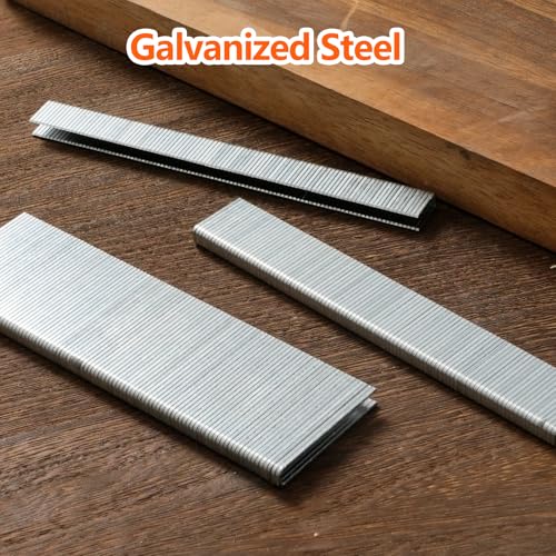 Image of 1000-Count 18 Gauge 1 /4 Inch Narrow Crown Staples 1 /2- Inch Length, Heavy Duty Galvanized Staples, for Pneumatic, Electric 18GA Stapler Gun