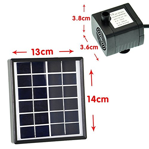Bomba de água solar Birdbath Square Pequena lagoa Decoração de jardim Water-height 70cm DC35