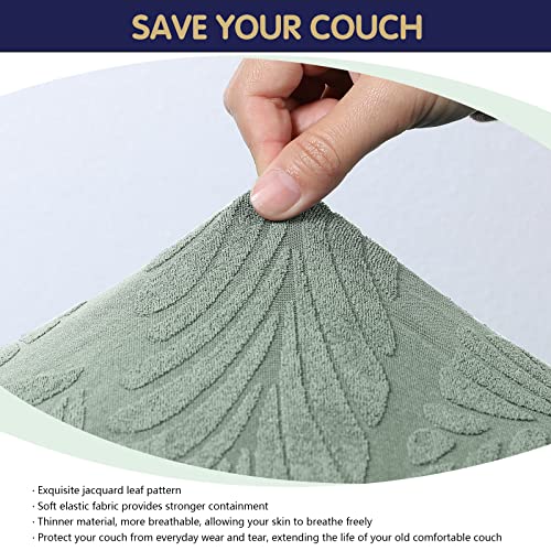 Foreate Non-Slip Sectional Couch Covers For Chair/Loveseat/3 Cushion/4 Cushion Sofa Stretch Cushion Covers For Sectional Sofa L Shape, Sofa Protector From Kids And Pets, Olea Green (Only 1 Piece) #TOP4