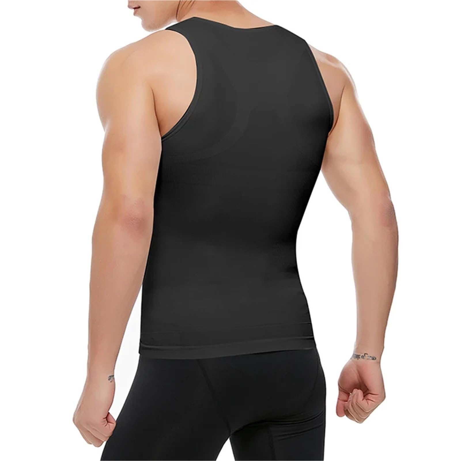 Fajas Reductoras Shapewear Camiseta moldeadora de cuerpo adelgazante for hombre, ropa moldeadora de abdomen, camiseta de compresión for ocultar las camisetas sin mangas de entrenamiento, camisetas int