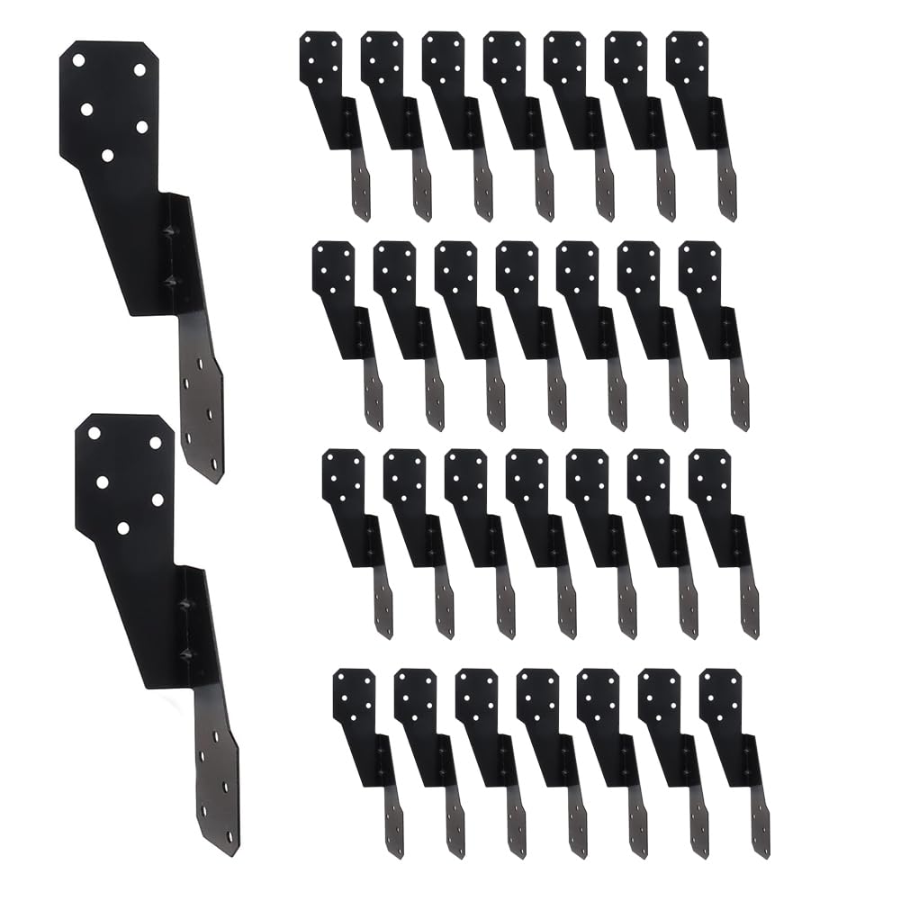 Littimoon 30-Pack Heavy Duty Hurricane Ties-Coated- Hurricane Straps for Rafters Trusses, Tie Brackets Joist Hangers