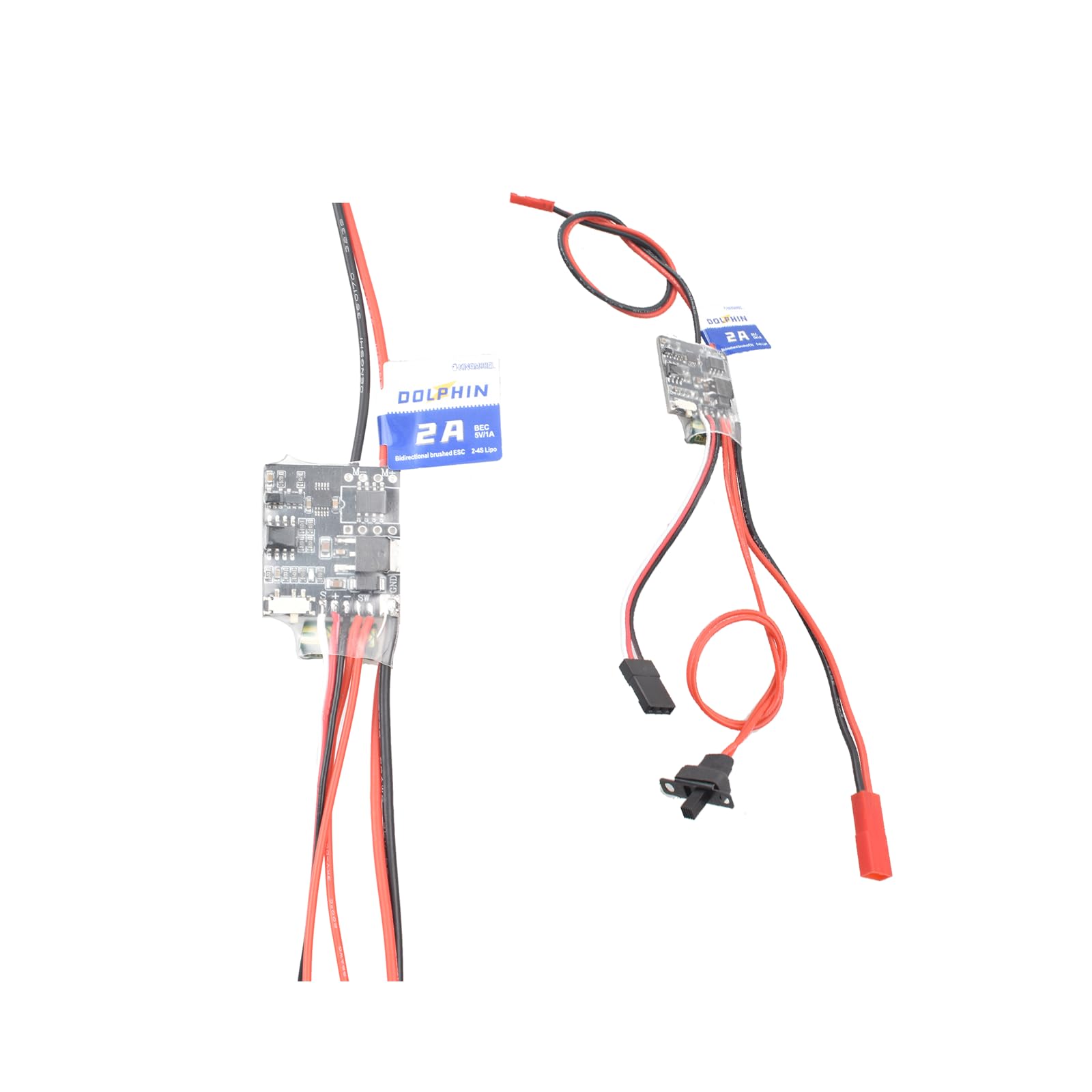 Dwukierunkowy szczotkowany elektroniczny regulator prędkości ESC 2S-4S bateria do modelu Rc DIY łódź czołg samochód kompatybilny z 130 180 szczotkowanymi częściami zamiennymi silnika ze średnim
