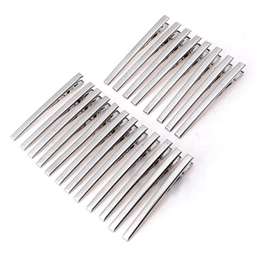 Haodeba 20 Pcs Premium Sturdy Stainless Steel Alligator Hair Clips Hair Pins Silver 8Cm/3 Inch #TOP5