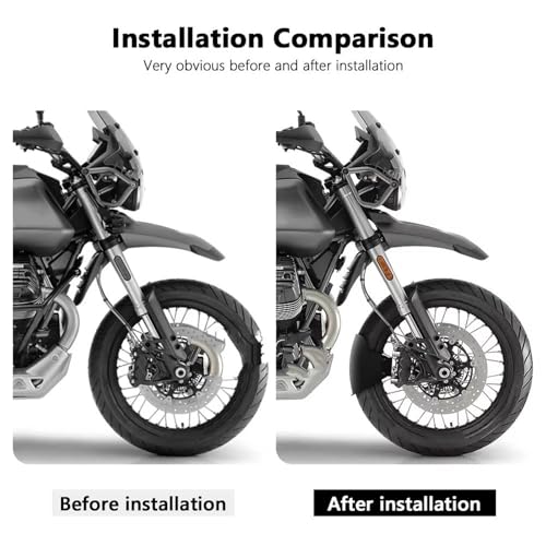 Guardabarros Guzzi V85 TT para rutas de aventura y viajes bajo la lluvia en moto 4