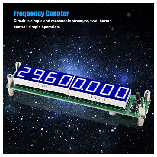 Signal Module Cymometer Tester Frequency Counter RF Power Meter High Speed High Frequency Measurement Digital Camera for Complex waveforms for(Backlit Font Blue)